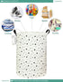FANKANG Storage Basket, Nursery Hamper Canvas Laundry Basket Foldable with Waterproof PE Coating Large Storage Baskets for Kids Boys and Girls, Of...