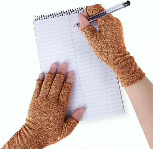 DISUPPO Arthritis Compression Gloves Relieve Pain from Rheumatoid, RSI,Carpal Tunnel, Hand Gloves Fingerless for Computer Typing and Dailywork, Su...
