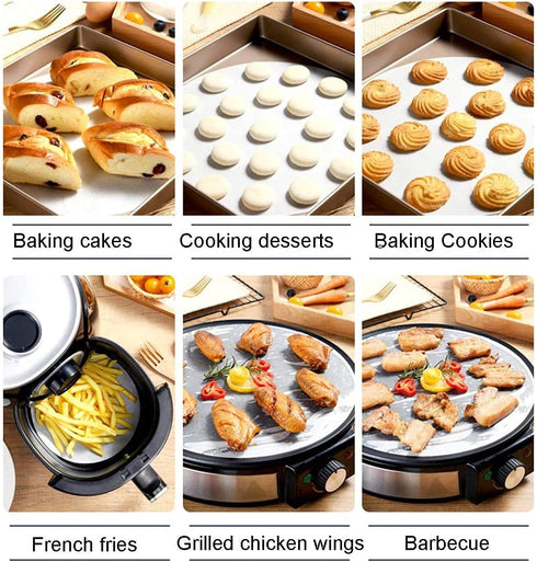 Non-Stick Round Parchment Paper- 6 inch - 100 Eco-Friendly Pack - Baking Paper Liners for Round Cake Pans Circle Cheesecake, Cooking, Air Fryer...