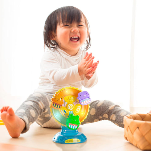 Lollipop Mesmerizing Lights and Sounds: Discover Ferris Wheel Toy - Suction Cup Musical Spinning Toy for Babies and Toddlers, Ideal High Chair Toy...