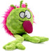 goDog PlayClean Germs Squeaky Plush Dog Toy with Odor-Eliminating Essential Oils, Chew Guard Technology - Lime, Small...