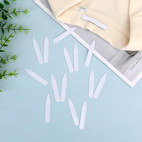 simarro 100Pcs Collar Stays for Men, 2.4 Inches Plastic Shirt Collar Stays Dress Shirt Collar Inserts No Curl Collar Polo Shirt Collar Stays for A...