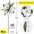 Alstroemeria Artificial Flowers 18” Long Stems Faux Bouquet Silk Petals Wedding Decoration Indoor DIY Crafts Table Centerpiece Home Decor, 4pcs (W...