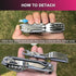 6-in-1 Detachable Camping Utensils Flatware Set - Multi-Function Travel Pocket Cutlery Folding Spoon, Fork, Knife, Wine Bottle Opener Can Opener P...
