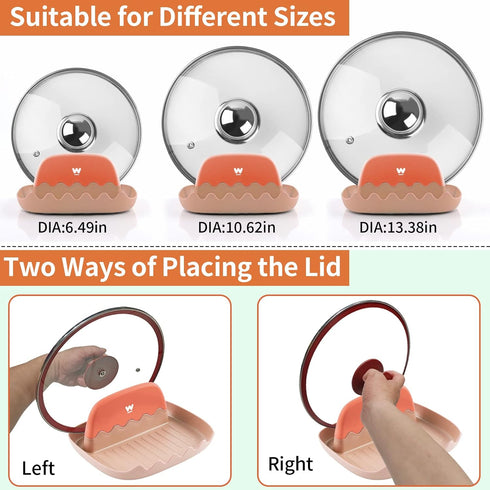 Spoon and Lid Rest - 2 Packs Spoon Rest with Lid Holder, Neat & Drip-Free Spoon Rest for Countertop Stove Top, Heat-Resistant Utensil Rest for Spo...