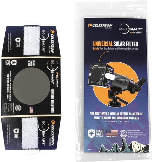 Celestron – EclipSmart Safe Solar Eclipse Telescope and Camera Filter – Meets ISO 12312-2:2015(E) Standards – Works with Your Telescope, Spotting ...