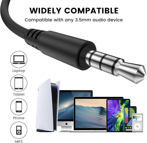 MOSWAG in Ear Headphones, Half in Ear Headphones with Mic Built in Volume Control Suitable for IPad, Android, MP3, Samsung Most 3.5mm Audio Device...