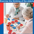 Jumbo Wooden Tic Tac Toe Game Dementia Activities for Alzheimers Seniors with Matching and Puzzle Templates XO Chess Board Game for Elderly Engagi...