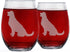 Golden Retriever Stemless Wine Glasses (Set of 2) | Unique for Dog Lovers | Hand Etched with Breed Name on Bottom...