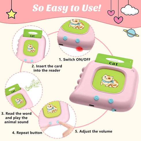 Talking Flash Cards,Toddler Flash Cards with 384 Sight Words, Montessori Toys,Autism Sensory Toys,Pocket Speech Therapy Toys,Learning Educational ...