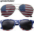 grinderPUNCH 2 Pair Combo Patriotic American US Flag Sunglasses Bulk USA...