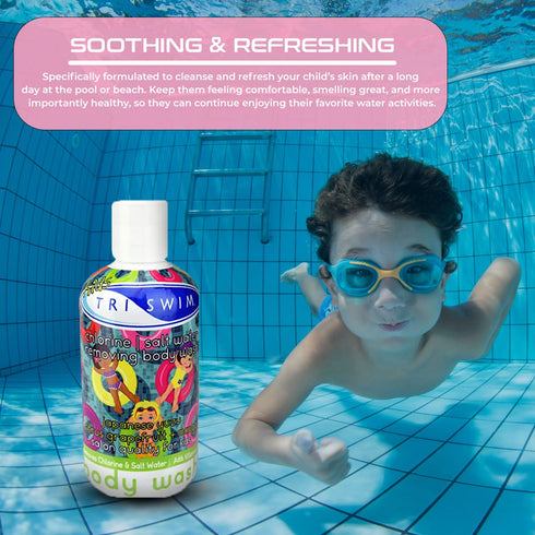 TRISWIM KIDS Scented Body Wash After-Swimmer Skincare, Chlorine Removal, Soothes and Moisturizes Skin, Relieves Symptoms Eczema & Dry Skin...