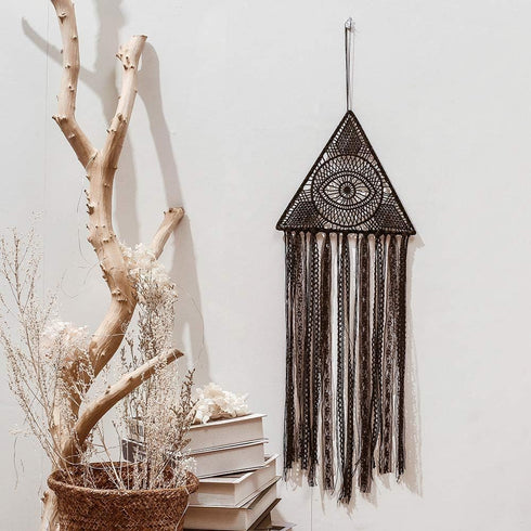 Dremisland Evil Eye Dream Catcher - Large Pure Black Boho Wall Hanging Ornament Gift...