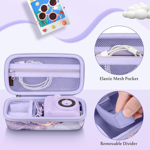 Fintie Kids Camera Case Compatible with ESOXOFFORE, MINIBEAR, Dylanto, WEEFUN and More Instant Camera for Kids Digital Video Cameras, Hard Carryin...