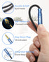 MillSO 3.5mm Headphone Extension Cable Nylon Braided (8 FT/2.4 M) 4 Pole TRRS Male to Female Stereo Aux Audio Extension Cable for PC Smartphone Sp...