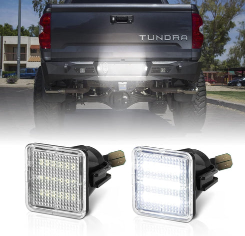 Gempro LED License Plate Light Assembly Lamp Replacement Compatible with Tundra 2014-2021, Tacoma 2016-2021 Pickup Truck, 6500K White...
