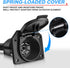 MICTUNING 4-Way Flat to 7-Way Round Blade Trailer Adapter Wiring Plug Connector with Mounting Bracket...