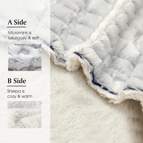 Hotel Suite Micromink/Sherpa Reversible 50 x 60 in Red Color Throw, Red...