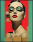 Posterizer 1 pcs-vintage woman with abstract structures collage-Retro Art-Collectibles & Fine Art-Gift for Art Lovers- UNFRAMED Wall Art...