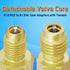 Boltigen R134a Refrigerant Tank Adapters, R12 R22 to R134a Adapter Connector, 1/2 to 1/4 Flare R134a Vacuum Pump Adapter Fittings with Valve Core ...