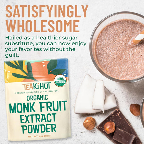 Organic Pure Monk Fruit Sweetener, No Erythritol 4oz, 100% Monk Fruit Extract Organic Powder for Keto and Paleo Diet, No Aftertaste, Zero Calories...