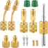 R410A Mini Split Adapters, R410A Charging Vacuum Port Connector with 5/16" Female to 1/4" Male and R134A Refrigerant Tank Adapter for HVAC Refrige...