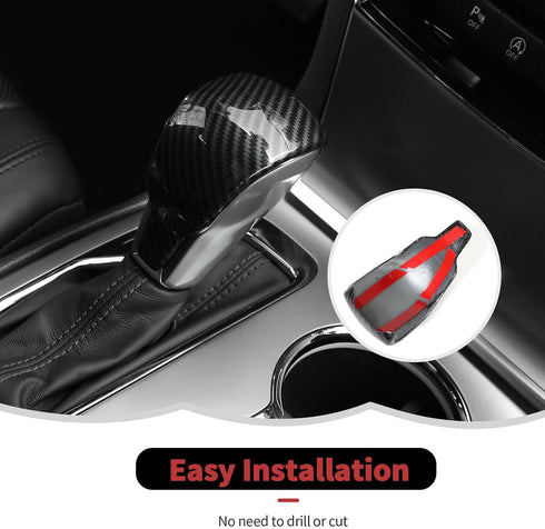 RT-TCZ Carbon Fiber Gear Shift Knob Cover Trim Decorative Interior Accessories for Jeep Grand Cherokee 2017-2020...