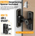 Sliding Barn Door Lock Hardware, 90 Degree Locks for Barn Doors, Flip Gate Latches for Barn, Garden, Bathroom, Outdoor, Garage, Window (Luminous B...