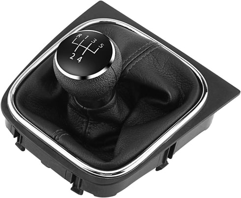 for Jetta 2009 5-Speed Gear Lever knob Gear Shift Knob Kit,5 Speed Gear knob & Gaiter kit, Car Gear Shift Stick Gaiter Boot for 6 MK5 MK6 2005-201...