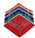 One Dozen/12pcs Assorted Bandanas 22X22 Inch 100% Cotton Novelty Double Sided Print Paisley Cowboy Bandana Party Favor Scarf Headband Handkerchief...