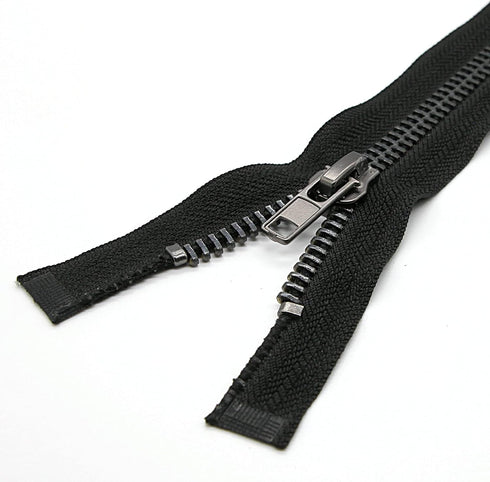 #10 Separating Metal Zipper Black Nickel Heavy Duty Metal Zippers for DIY Sewing Crafts Jacket Coat,26 Inch 1PC/Pack,SHUNLI...