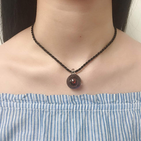 Jovivi Unique Design Glass Universe Ball Necklace Galaxy Planet Pendant Nebula Ribbon Vortex Cosmos Series...