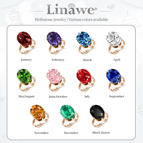 Linawe Cubic Zirconia Diamond Moissanite Love Rings for Women, 14K Gold/Rose Gold/Silver Adjustable Chunky Ring, Costume Rhinestone Jewelry for We...