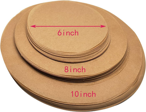 300 Sheets Round Baking Parchment Paper, 6, 8, 10 Inch Non-Stick Cake Pan Parchment Liner for Baking, Grilling and Steaming Bread...