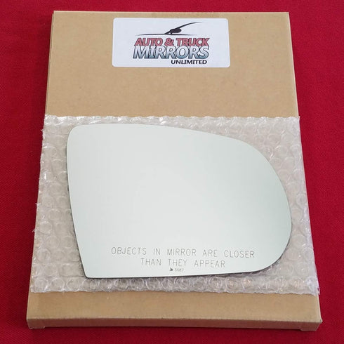 Mirror Glass + Full Size Adhesive Pad for 14-22 Jeep Cherokee, 18-22 Compass Passenger Side Replacement (2014 2015 2016 2017 2018 2019 2020 2021 2...