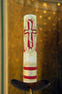 Easter Lent Candle Alpha Omega Sheep Catholic Candle...