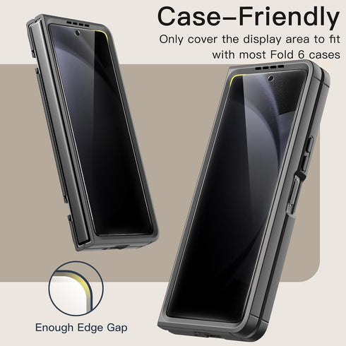 JETech Front Privacy Screen Protector for Samsung Galaxy Z Fold 6, Anti-Spy Tempered Glass Film with Easy Installation Tool, Case-Friendly, 2-Pack...