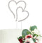 LOVENJOY Gift Boxed Two Hearts One Love Rhinestone Wedding Cake Topper Silver...