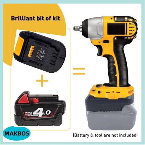 Alian MIL18DL Battery Adapter for Milwaukee 18V to for Dewalt 20V Battery Adapter,for M18 for Milwaukee Battery Adapter,Power Tool Lithium Battery...