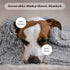 BENRON Small Dog Blanket for Couch Bed Crate, Cozy Reversible Fleece Dog Blanket, Washable Fluffy Throw Blankets 20x30 Inches Grey...