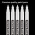 ARTISTRO White Paint Pen for Rock Painting, Stone, Ceramic, Glass, Wood, Tire, Fabric, Metal, Canvas. Set of 5 Acrylic Paint White Marker Water-ba...