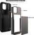 Nvollnoe for iPhone 12 Case,iPhone 12 Pro Case with Card Holder Heavy Duty Protective Dual Layer Shockproof Hidden Card Slot Slim Wallet Case for ...