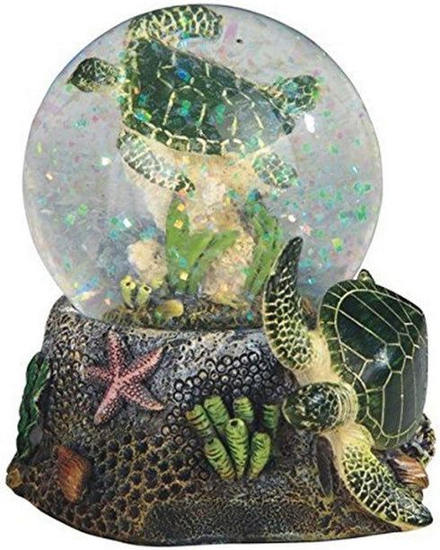 StealStreet 3.75 Inch Marine Life Snow Globe with Sea Turtle Statue Figurine Collectible, 3.75", Green...