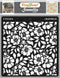 CrafTreat Flower Stencils for Painting on Wood, Canvas, Paper, Fabric, Floor, Wall and Tile - Anemone Background - 6x6 Inches - Reusable DIY Art a...