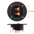 3” Double Binding Round Gold Plate Push Spring Loaded Jacks Connector Speaker Box Terminal Cup (Black - 4pcs)...