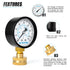 MEANLIN MEASURE 0-150psi Water Pressure Gauge,3/4" Female 2.5" FACE DIAL Water Pressure Test Gauge with Sealing Ring, Water Pressure Gauge for Hom...