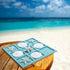 Sumind Tic Tac Toe Game Beach House Decor Wood Coastal Decor Board Game Beach House Present Multilayer Board for Home Beach Starfish Decor(Blue)...