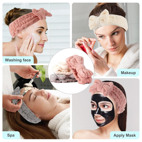 3PCS Headbands for Women Skincare Headband Spa Headband for Washing Face Makeup Headband Mothers Day Gifts Headbands for Girls Face Wash Headband ...