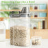 Rice Airtight Storage Container, 3 to 5Lbs Cereal Dry Food Flour Bin, Pet Dog Cat Food Dispenser with Measuring Cup, BPA Free Clear Plastic Kitche...