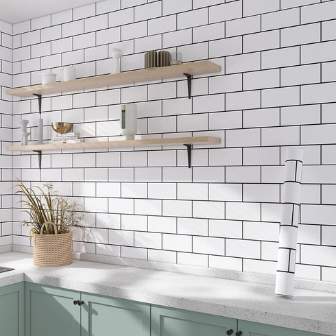 LONGYONG Brick Wallpaper Peel and Stick Countertops Contact Paper Removable Wallpaper Peel and Stick for Kitchen Bedroom Bathroom Cabinets Drawers...